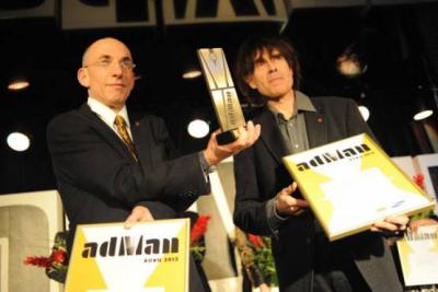 Kot Przybora i Iwo Zaniewski - laureaci konkursu AdMan za rok 2012 (fot. Marcin Obara)