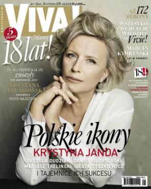 Krystyna Janda na jednej z pięciu okładek urodzinowego wydania dwutygodnika "Viva" (fot. materiały prasowe) 