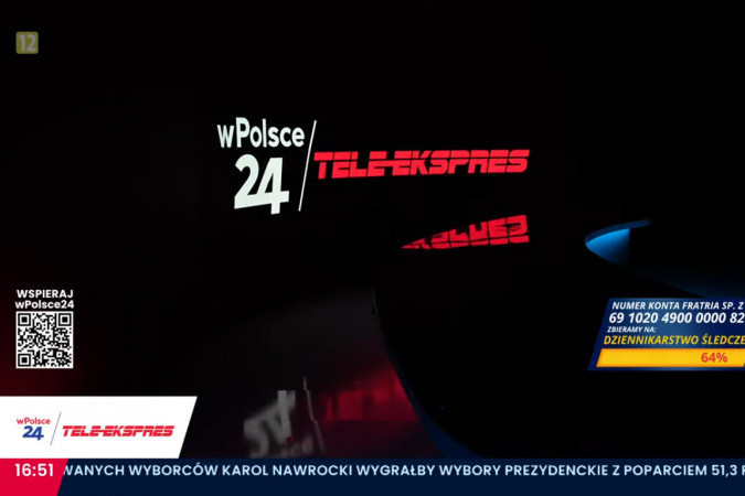 Wyniki oglądalności programu informacyjnego "Tele-Ekspres wPolsce24"