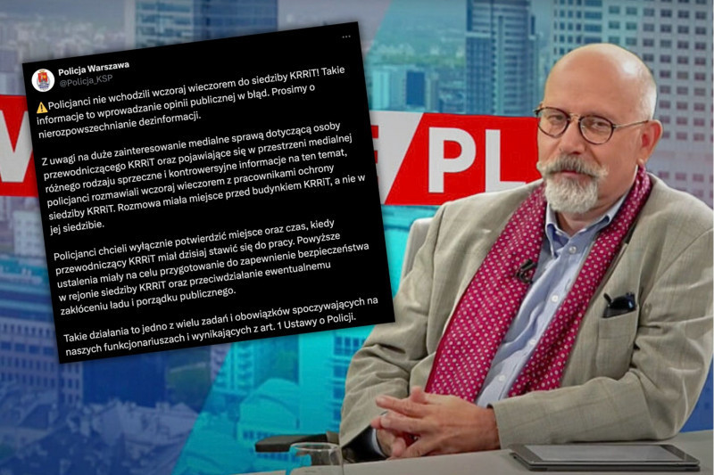 Policja dementuje doniesienia prawicowych mediów o wejściu do siedziby KRRiT