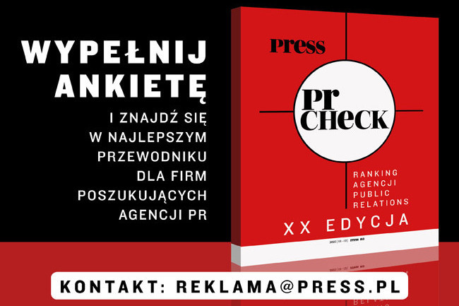 Rusza jubileuszowy 20. ranking PR Check prowadzony przez "Press"