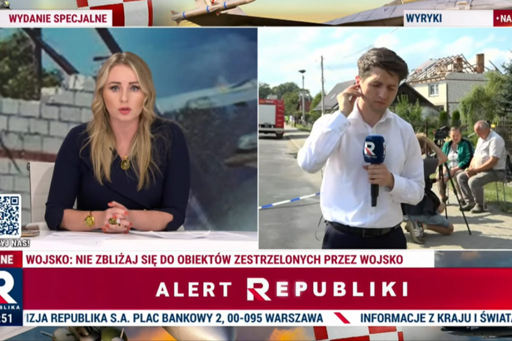 Część polskich redakcji zamiast informować o rosyjskich dronach, czekała na oficjalne komunikaty