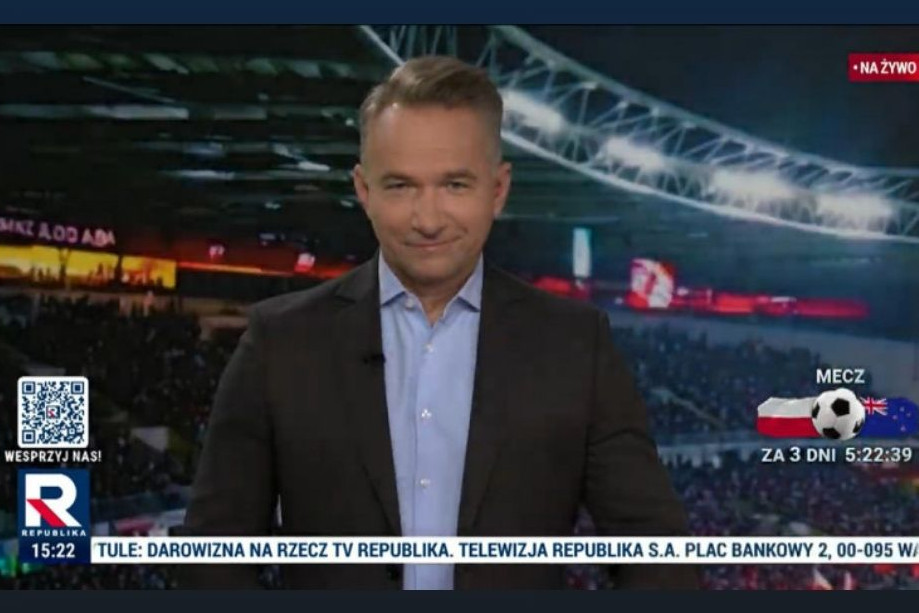 Rafał Patyra wśród prowadzących "Klub sportowy" Republiki. Nowy serwis w ramówce