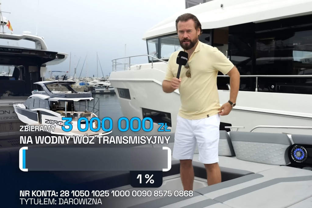 Ponad 370 osób wpłaciło już Krzysztofowi Stanowskiemu na "wodny wóz transmisyjny"