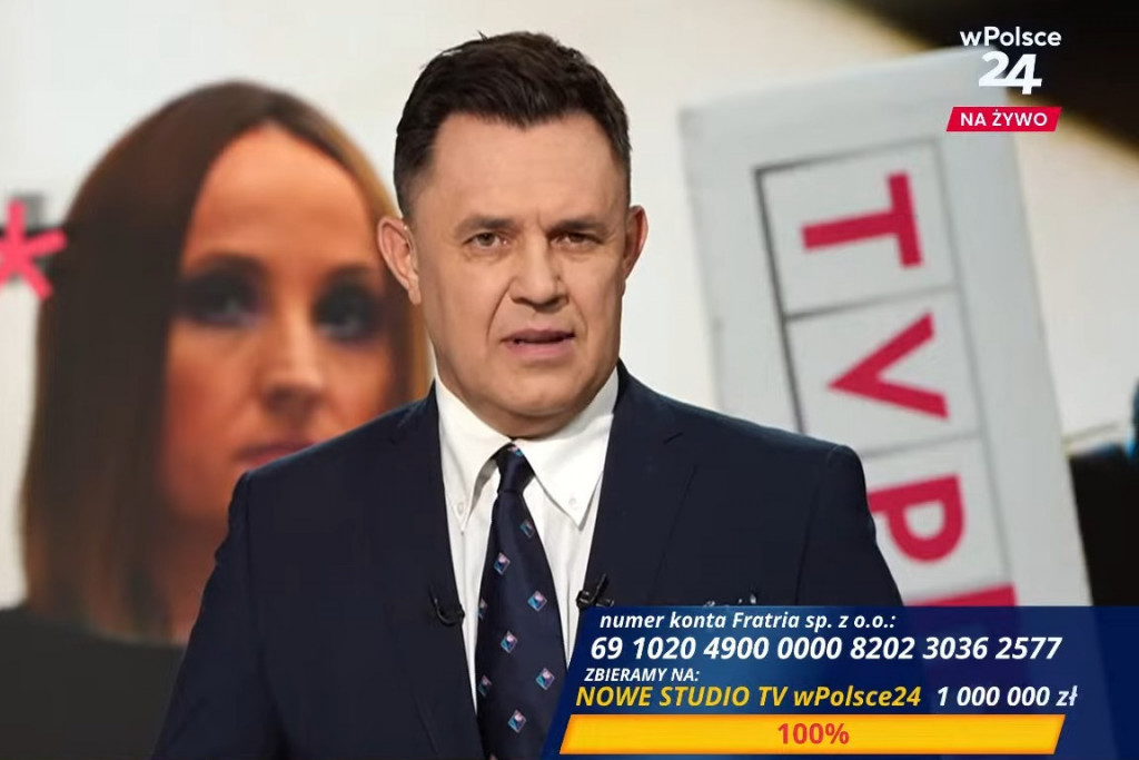 Stacja wPolsce24 zebrała milion złotych na nowe studio. Ogłosiła już kolejną zbiórkę