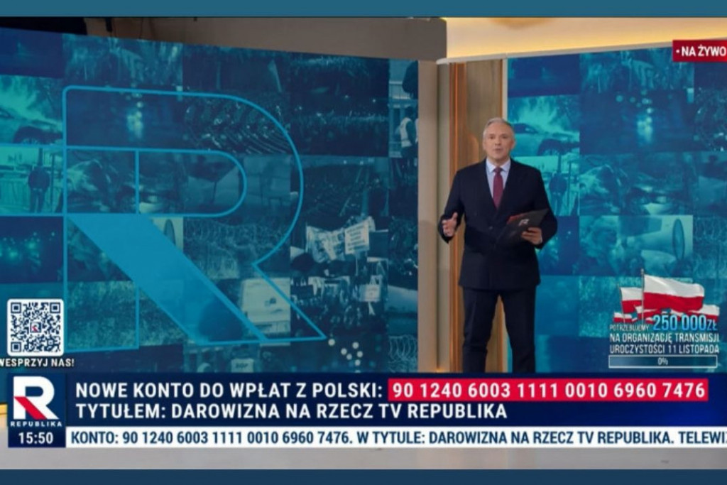 Republika chce zebrać 250 tys. zł na transmisję z uroczystości 11 listopada