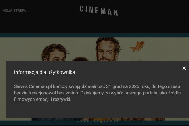 Cineman.pl po ponad 16 latach znika z rynku