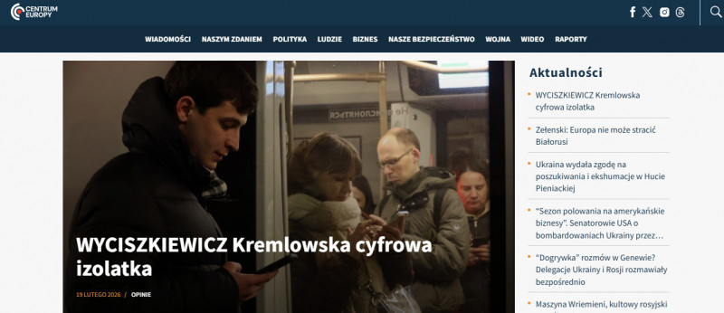 TVP uruchomiła serwis Centrumeuropy.pl. Powstał na bazie Belsat.pl