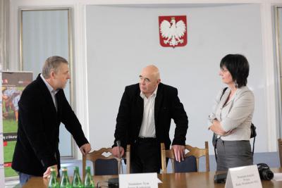 Waldemar Śliwczyński, Stanisław Tym, Ewa Mrzygłód-Waligórska
fot. Karol Piechocki