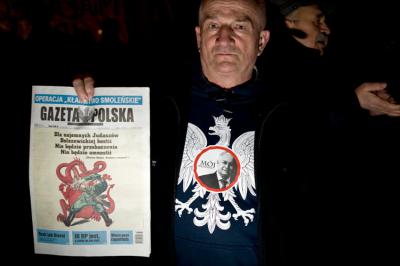 Manifestacja w obronie wolności słowa zorganizowana przez Stowarzyszenie Solidarni 2010.(fot. Piotr Król)