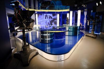 Nowa odsłona studia Wiadomości TVP. (fot. Marcin Obara )