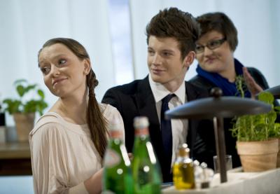 Prezentacja nowego serialu TVN "Przepis na życie". Aleksandra Radwańska, Paweł Marczuk, Dominika Gwit. (fot. Piotr Król)