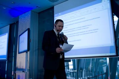 Prezentacja Magic Scribe Medical - systemu rozpoznawania i zamiany mowy na tekst. (fot.Piotr Król)
