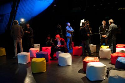 Konferencja z okazji rozpoczęcia pierwszej polskiej edycji konkursu Doodle 4 Google, która odbyła się w Laboratorium Centrum Sztuki Współczesnej. (fot. Marcin Obara)