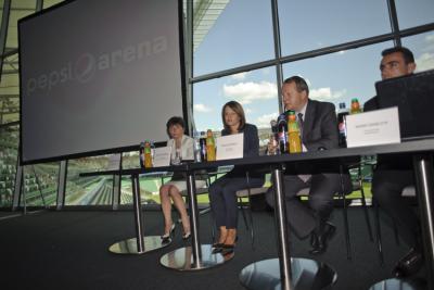 PepsiCo została sponsorem tytularnym stadionu Legii Warszawa - konferencja prasowa (fot. Marcin Obara)