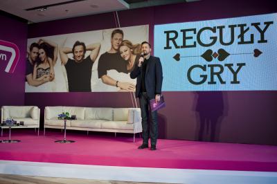 Konferencja prasowa serialu "Reguły gry" TVN 7 - Marcin Prokop.(fot. Piotr Król) 