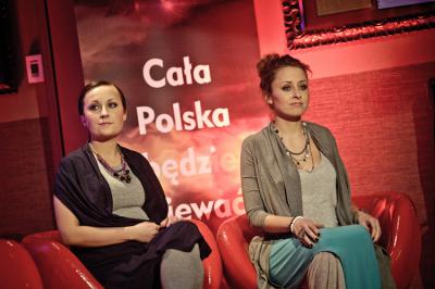 Konferencja prasowa z prowadzącymi i uczestnikami programu "Bitwa na głosy". (fot. Marcin Obara)