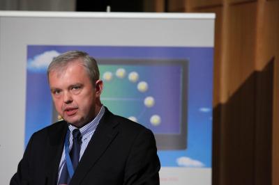 Jak TVP będzie transmitować EURO 2012, opowiadał Andrzej Godlewski, zastępca dyrektora TVP 1 (Fot. Hans Scherhaufer)