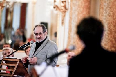 Tomasz Kuczborski, juror Konkursu Izby Wydawców Prasy na Prasową Okładkę Roku GrandFront 2011. (fot. Paweł Frenczak)