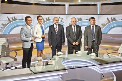 Transmisja z inauguracji studia olimpijskiego Londyn 2012 w TVP. (fot. Piotr Król)