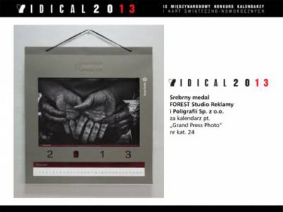 Kalendarz Grand Press Photo zdobył srebro w konkursie Vidical 2013