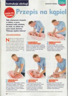 Opublikowano też instrukcję, jak wykąpać dziecko