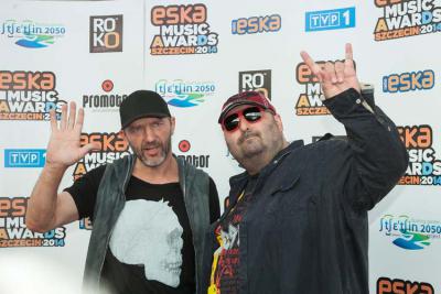 Członkowie zespołu "Piersi" - Zbigniew Moździerski i Adam Asanov (fot. Jacek Ponder)