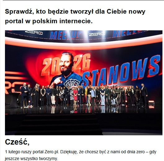 Zero.pl uruchamia newsletter